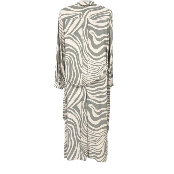 MISA Los Angeles Montana Zebra Shirt Dress Size XS Neutral Print Midi NEW - Picture 7 of 10